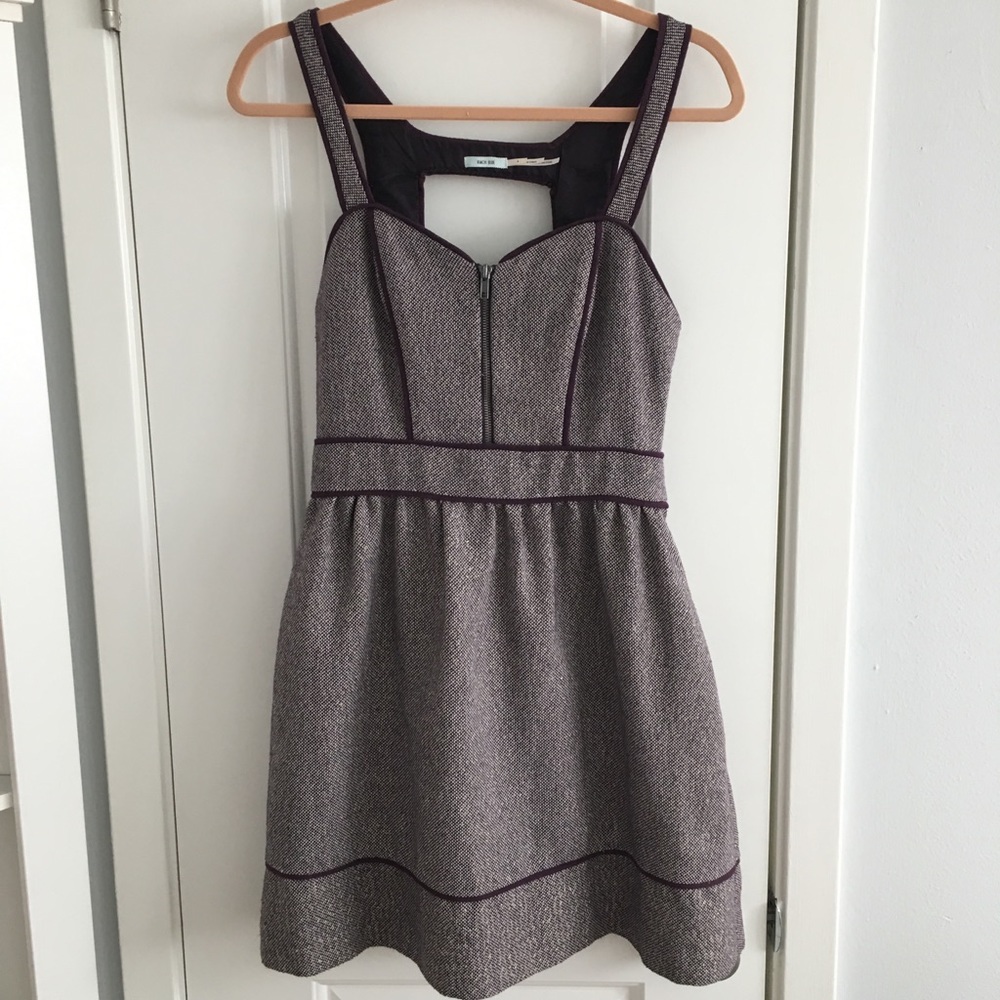 Kimichi Blue Dress - Purple with Gold Herringbone
